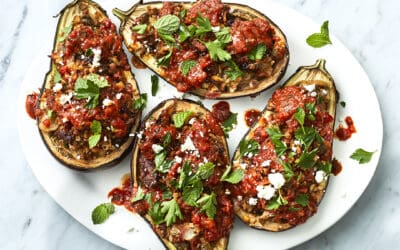 Low Carb Paleo Stuffed Eggplant